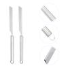 FOYTOKI 2pcs Hair Removal Blades Racks for Stainless Steel Shaving Knife Double Sided Hair Scraper Pig Remover view 4