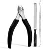 Pedicure Tool Kit and Ingrown Toenail Removal Kit, 3-Piece Set with Nail Nipper, Metal Nail File, and Fingernail Lifter for Thick, Ingrown Fingernail Removal view 1