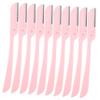 HAPINARY 10pcs Foldable Eyebrow Razors with Stainless Steel Blades for Precise Shaping Portable Facial Hair Trimmer for Women Eyebrow Grooming Tools view 1