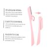 HAPINARY 10pcs Foldable Eyebrow Razors with Stainless Steel Blades for Precise Shaping Portable Facial Hair Trimmer for Women Eyebrow Grooming Tools view 3