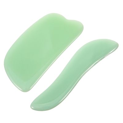 Anneome 2pcs Facial Scraper Jade Roller for Women Gua Sha Massage Tool Face Rolling Massager Comfortable Material for Body Relaxation