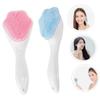 Baluue 2pcs Silicone Manual Face Scrubber Brush Gentle Exfoliating Tool for Home Travel Promotes Blood Circulation Compact Design for Sensitive view 4