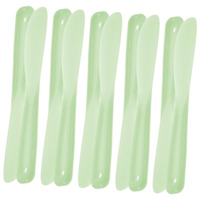 FOYTOKI 10pcs Makeup Spatulas Handle Cosmetic Mixing Tools Silicone Beauty Spatula