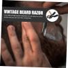 Healeved 2pcs Beard Shaving Razors Manual Razor Men Shaver Beard Trimmer Mustache Trimmer Barber Shop Tool view 4