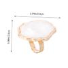 Healeved 2pcs Marble Nail Art Mixing Plate White Pink Shell Design Ring Palette for Creative Nail Art Easy to Clean for Home and Salon Use view 2