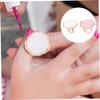 Healeved 2pcs Marble Nail Art Mixing Plate White Pink Shell Design Ring Palette for Creative Nail Art Easy to Clean for Home and Salon Use view 3