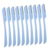 HAPINARY Professional Eyebrow Razor Trimmer Set 10pcs Stainless Steel Portable Painless view 1