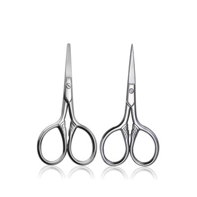 TOVINANNA Professional Beard Mustache Trimming Scissors Stainless Steel 2 Piece Set for Home Salon Use
