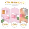HONMEET 8pcs Travel Makeup Containers Set with Leakproof Sample Jars for Creams and Lip Balm Includes Cosmetic Jars Transparent Green Pink and Yellow view 2
