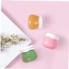 HONMEET 8pcs Travel Makeup Containers Set with Leakproof Sample Jars for Creams and Lip Balm Includes Cosmetic Jars Transparent Green Pink and Yellow view 4