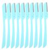 HAPINARY 10pcs Foldable Eyebrow Trimmers Stainless Steel Eyebrow Razors for Women Precision Shaping Tool Lightweight Design for Comfortable Control view 1