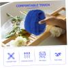 NOLITOY 3pcs African Exfoliating Shower Nets Body Scrubber for Deep Cleansing Skin Care Lightweight Bath Sponge Blue Beige Coffee for Home Travel Use view 4