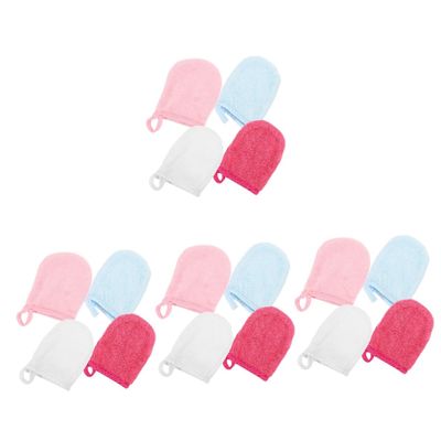 Gogogmee 16pcs Face Pads Cleansing Gloves Gentle Cleanser for Cleaning Mitts Moisturizing Gloves Reusable Facial Cleaning Mitts