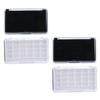 Baluue 4pcs Color Empty Eyeshadow Case Diy Lipstick Tray Durable Makeup Storage for Daily Use Lightweight and Practical for Travel Includes White Black Transparent Lids view 1