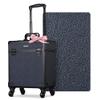 BYOOTIQUE Professional Makeup Train Case Organizer on Wheels Cosmetology Rolling Travel Storage Nail Tech Cart Hairdressing Brush Bags Tattoo Box for Beauty Salon,Rococo Midnight view 1