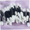 Eye Shadow Applicators Disposable Double Ended Sponge 50pcs Dual Sided Eyeshadow Brush Sponge Tipped Oval Makeup Applicator Eye Shadow Sticks Black Handle. view 2