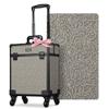 BYOOTIQUE Rolling Makeup Cases Organizer Nail Tech Storage Cart Hairdressing Brush Bags False Eyelash Storage for Beauty Salon Traveling Beautician Manicurist Hairstylist,Rococo GainsBoro view 1