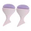 BELLIFFY 2pcs Mermaid Makeup Sponge Non Beauty Blending Powders for Liquid Dry Wet Dual-use Cosmetic Tools for Foundation Concealer Lotus view 1