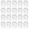20pcs 5-Teeth Silver Metal Side Combs - Small Hair Combs for Women, Wedding & Bridal Veil view 1