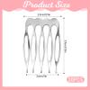 20pcs 5-Teeth Silver Metal Side Combs - Small Hair Combs for Women, Wedding & Bridal Veil view 2