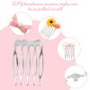 20pcs 5-Teeth Silver Metal Side Combs - Small Hair Combs for Women, Wedding & Bridal Veil view 3