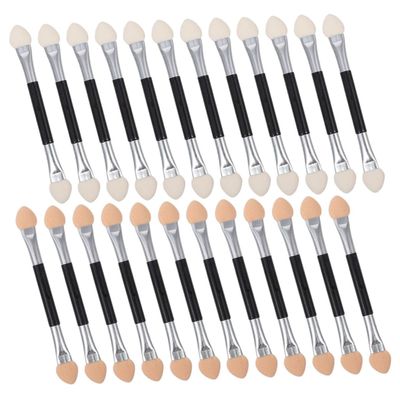 Outanaya 24pcs Dual-sided Eyeshadow Applicators Soft Sponge Tips for Effortless Eye Makeup Application Portable and Lightweight Makeup Brushes for Women Random Colors
