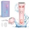 Electric Razor Silk Glide Pro Shaver, Electric Shaver for Women, Waterproof 2 in 1 Electric Shaver Razors for Women Wet & Dry for Leg Arm Underarm Pubic Area (Pink) view 1