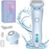 Electric Razor Silk Glide Pro Shaver, Electric Shaver for Women, Waterproof 2 in 1 Electric Shaver Razors for Women Wet & Dry for Leg Arm Underarm Pubic Area (Blue) view 1