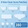 QUSTERE Large Pimple Patches for Face, Hydrocolloid Acne Patches, Big Hydrocolloid Bandages, Variety Shapes Zit Covers, Stickers with Tea Tree, Salicylic Acid & Cica Oil |8 Sizes |380 Count view 2