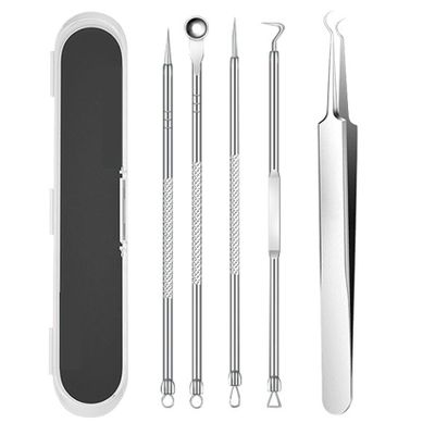 Blackhead Remover,Professional Facial Blackhead Remover Tweezers, Facial Black Head Remover Set,Stainless Steel Blackhead Tweezers Professional Tool Set (03)