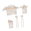 Baluue 1set Elegant Hair Comb for Brides European Design Hairpin and Fork Accents Wedding Accessory for Women and Girls view 1