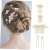 Baluue 1set Elegant Hair Comb for Brides European Design Hairpin and Fork Accents Wedding Accessory for Women and Girls view 3