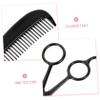 Mikinona 1set Beard Care Kit Scissors Comb Storage Pouch Stainless Steel Trimming Shears for Barbershop Home Travel view 2