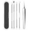 Blackhead Remover,Professional Facial Blackhead Remover Tweezers, Facial Black Head Remover Set,Stainless Steel Blackhead Tweezers Professional Tool Set (02) view 1