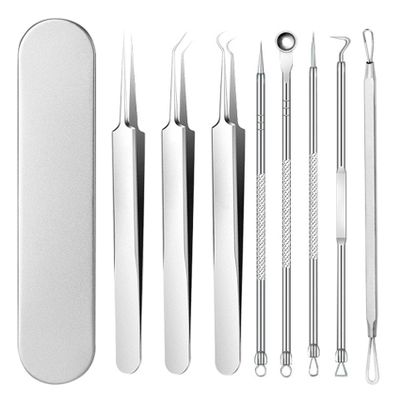 Blackhead Remover,Professional Facial Blackhead Remover Tweezers, Facial Black Head Remover Set,Stainless Steel Blackhead Tweezers Professional Tool Set (06)