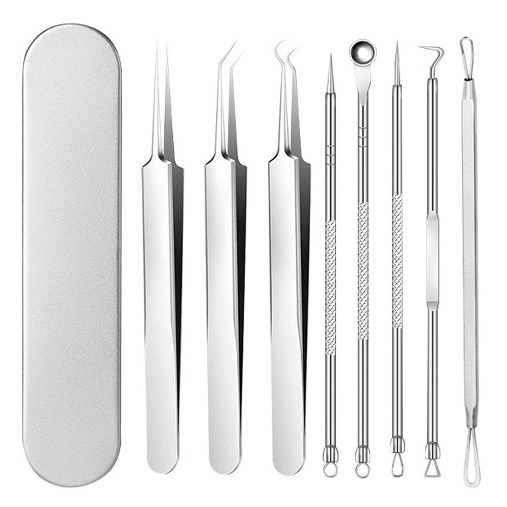 Blackhead Remover,Professional Facial Blackhead Remover Tweezers, Facial Black Head Remover Set,Stainless Steel Blackhead Tweezers Professional Tool Set (06)