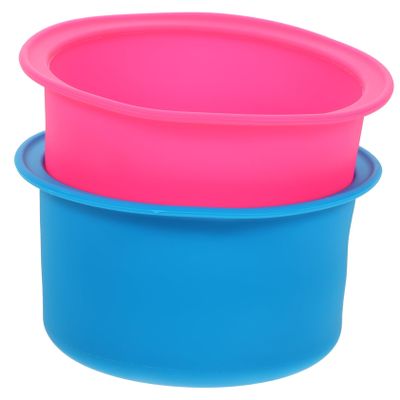 JEWEDECO Hair Removal Tool Wax Melting Container Bowl Set Heat Resistant Silicone