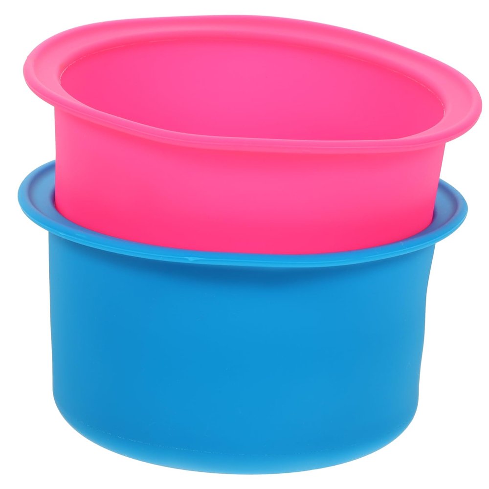 JEWEDECO Hair Removal Tool Wax Melting Container Bowl Set Heat Resistant Silicone