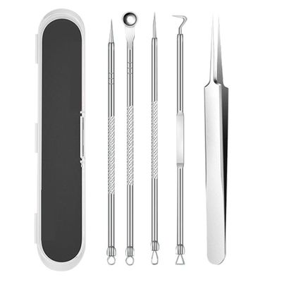 Blackhead Remover,Professional Facial Blackhead Remover Tweezers, Facial Black Head Remover Set,Stainless Steel Blackhead Tweezers Professional Tool Set (01)