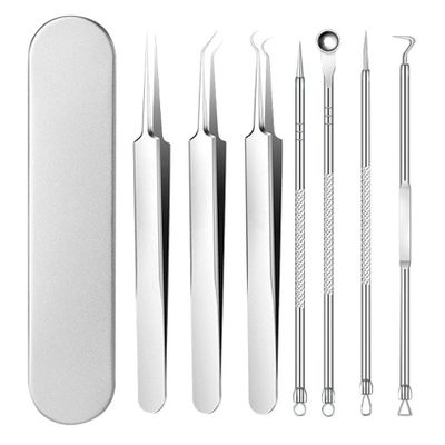 Blackhead Remover,Professional Facial Blackhead Remover Tweezers, Facial Black Head Remover Set,Stainless Steel Blackhead Tweezers Professional Tool Set (05)