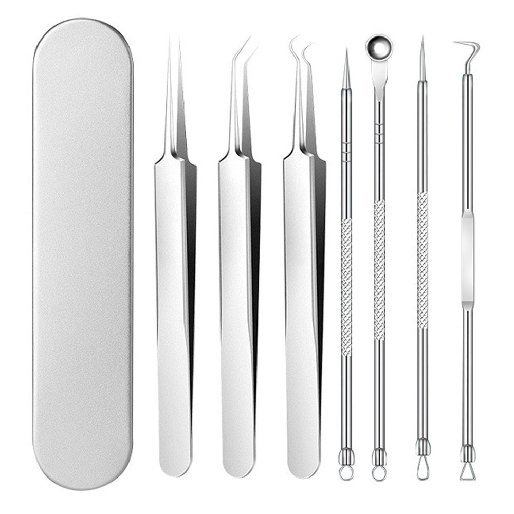 Blackhead Remover,Professional Facial Blackhead Remover Tweezers, Facial Black Head Remover Set,Stainless Steel Blackhead Tweezers Professional Tool Set (05)