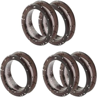 5 Pieces Silicone Scissors Finger Rings Anti-Slip Grips for Haircutting Shears Soft Comfort Inserts for Grooming Brown
