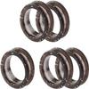 5 Pieces Silicone Scissors Finger Rings Anti-Slip Grips for Haircutting Shears Soft Comfort Inserts for Grooming Brown view 1