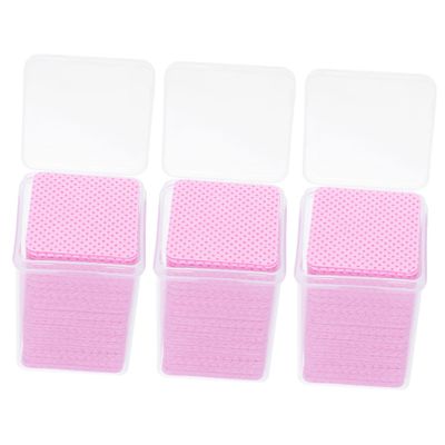 Baluue 600pcs Face Pads Glue Bottle Lash Glue Wipers Safe Quick Makeup Wipes Remover