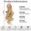 TATDBEUHW Blonde Ponytail Extension, Clip on Ponytails for Women - Ponytail Extension Human Hair for a Natural Look, Easy to Attach with Claw Clip, Ideal for Parties and Special Occasions view 4