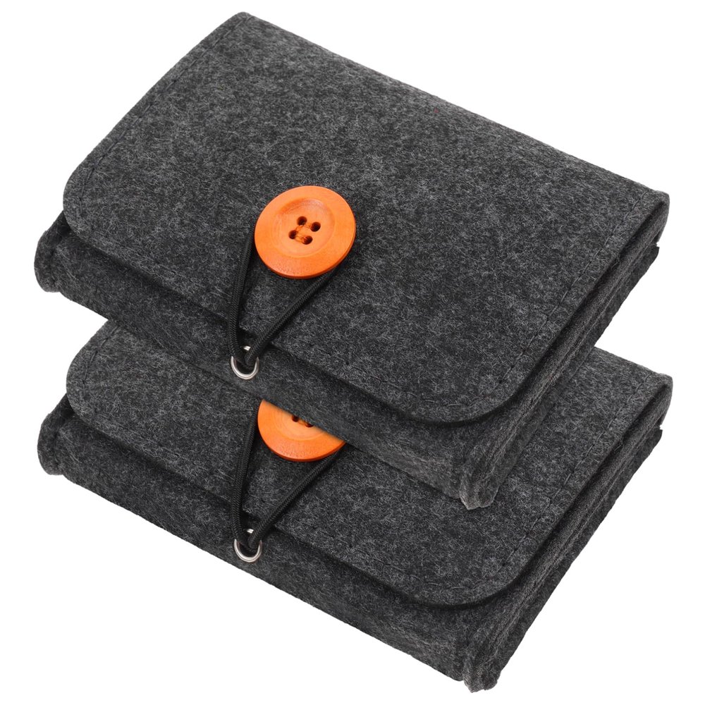 Outanaya 2pcs Essential Oil Storage Bag Holder Portable Essential Oil Container Felt Storage Pouch Travel Pouch for Aromatherapy