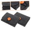 Outanaya 2pcs Essential Oil Storage Bag Holder Portable Essential Oil Container Felt Storage Pouch Travel Pouch for Aromatherapy view 2