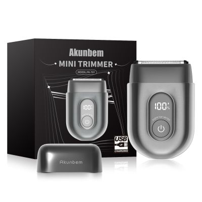 Akunbem Electric Razor for Men Mini Electric Shavers for Men Portable Foil Shaver with Upgraded 3 Floating Razor Blades Wet/Dry Use USB Rechargeable LED Display