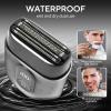 Akunbem Electric Razor for Men Mini Electric Shavers for Men Portable Foil Shaver with Upgraded 3 Floating Razor Blades Wet/Dry Use USB Rechargeable LED Display view 3