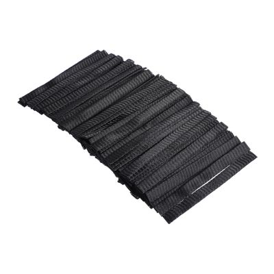 Baluue 100pcs Makeup Brush Mesh Protectors Durable Expandable Covers for Makeup Brushes Flexible and Space-saving Tool for Travel and Storage Black